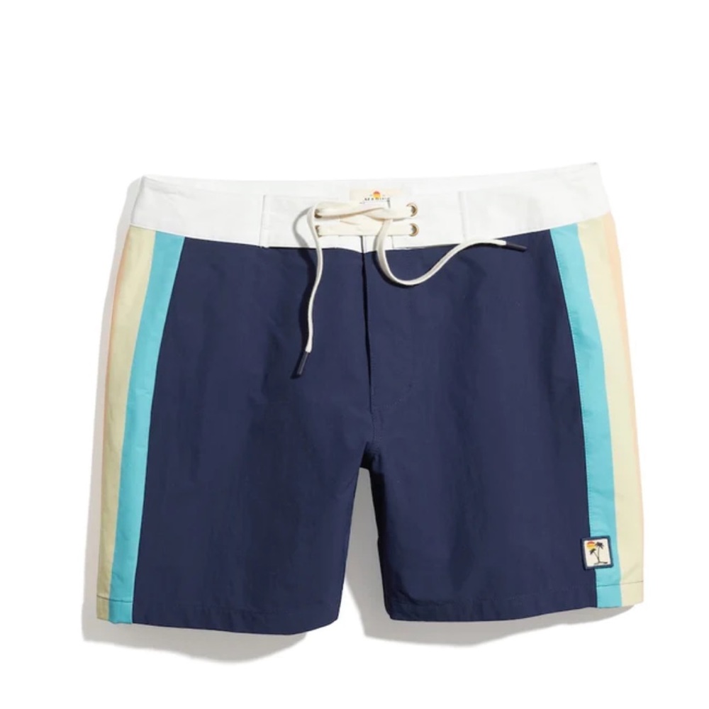 Marine Layer striped board shorts